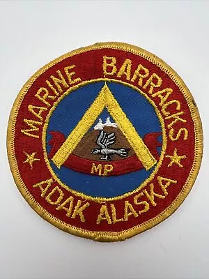 Vintage USMC MARINE BARRACKS SECURITY MP ADAK ALASKA MILITARY EMBROIDERED PATCH • $119.84