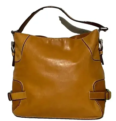 MICHAEL KORS Hobo Slouch Tote Bag Cognac Brown Leather & Nickel Medium NWT • $98