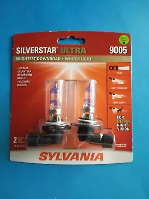 NEW - Sylvania Silverstar ULTRA 9005 Headlight 2 Bulbs Pair Set 9005SU.BP • $30.88