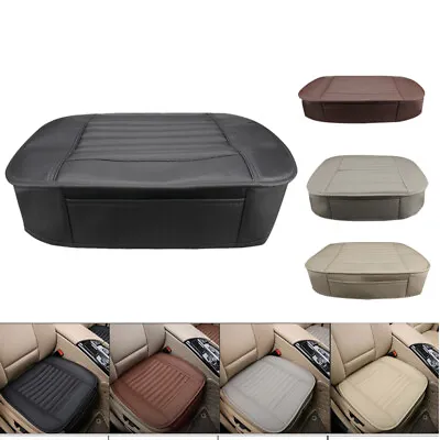 Full Surround Front Car Seat Cover PU Leather Pad Mat Chair Cushion Protector • £17.51