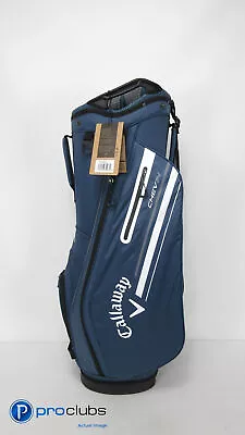 New Callaway Navy CHEV 14-Way Cart Golf Bag W/Single Strap W/Rain Hood - 392007 • $103.99