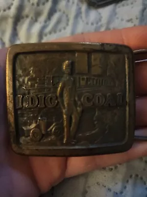 Brass Belt Buckle I DIG COAL The Coal Miner Design In Honor Of THE COAL MINER • $12.50