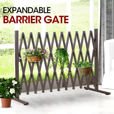 Security Gate Pet Baby Metal Barrier Garden Indoor Outdoor Expandable  3.3M • £89.99