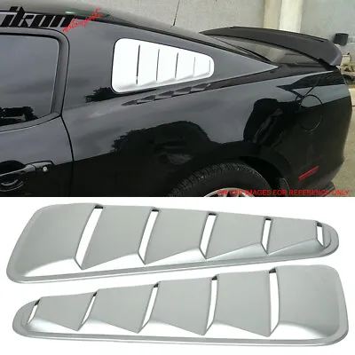 Fits 10-14 Ford Mustang OE Style Side Quarter Window Louvers Painted #UX Silver • $99.99