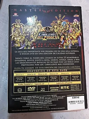 Los Caballeros Del Zodiaco Las XII Casas Master Edition 6 Dvd Español Original • $250