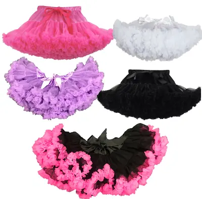£8.50 • Buy Children's Kids Tutu Fluffy Dance Ballet Cute Lilac Black Petticoat 7-9 Years Uk