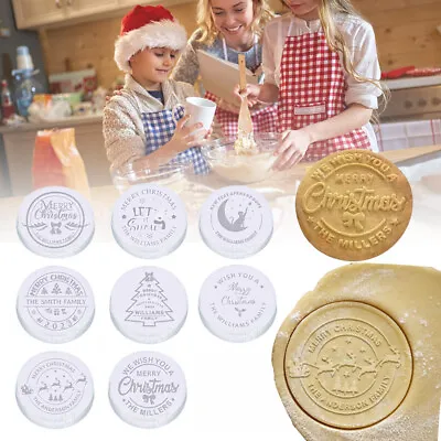 $12.16 • Buy 8 PCS Merry Christmas Cookie Stamp Xmas Holiday Embosser Fondant Mold NEW AU