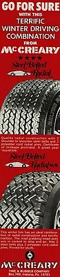 1975 Vintage Print Ad Go For Sure With McCreary Steel Belted Radial M/S Tires • $9.95