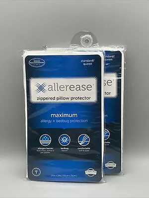 AllerEase Maximum Allergy Pillow Protector Standard/Queen - 2 Pack • $12.99
