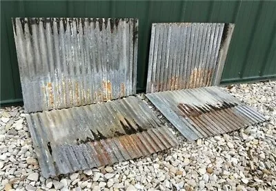 4 Sheets Corrugated Weathered Barn Tin Farmhouse Architectural Salvage D • £95.48