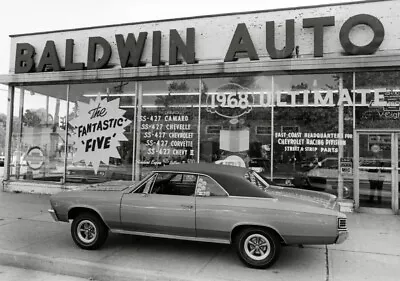 1967 Chevelle Ss 396 In Front Of Baldwin Motors Chevy LI NY 8 X 10 Photograph • $8.25