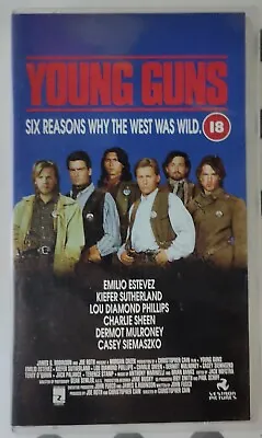 Young Guns - Emilio Estevez - Kiefer Sutherland (PAL VHS) Cinema Club Edition • £2.99