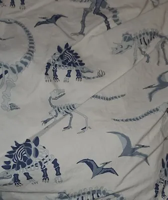 2pc Set POTTERY BARN KIDS Glow In The Dark Dino Bones 100% Cotton Sheet TODDLER • $35