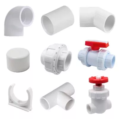 £3.49 • Buy PVC White Metric Plumbing Fittings Pipe For Aquarium Fish Tank Pond Solvent Weld