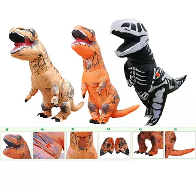 Inflatable Dinosaur Dino Adult Or Kids Costume Funny Cosplay Blow Up Mascot Suit • $43.99