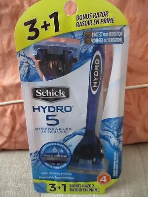New Schick Hydro 5 Men's Disposable Razors 4 Razors DISCONTINUED. • $39.99