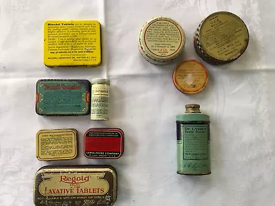 Vintage Salve Laxative Antacid Metal Tins • $10