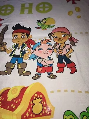 Disney Captain Jake And The Neverland Gang Pirates Twin Flat Sheet Animated • £7.78