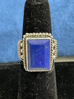 Sterling Silver Ring With Blue Lapis Size 6 • $45