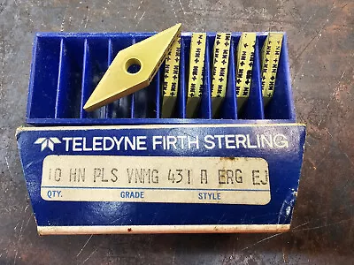 Qty 6 Teledyne Firth Sterling VNMG 431 VNMG431A ERG EJ HN+ Carbide Inserts • $20