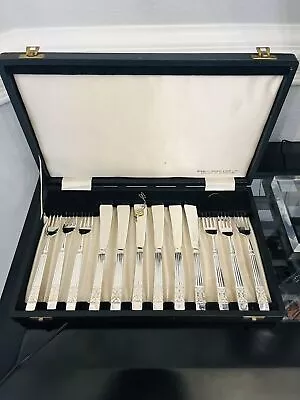 Stanley Rogers Epns Sheffield England Lady Katherine Fish Knife & Fork Boxed Set • $189