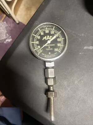 Vintage Mac Tools USA Compression Tester Meter Gauge Dial 0-200 PSI • $25