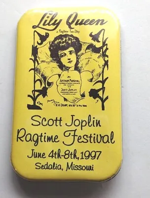 Lily Queen Scott Joplin Ragtime Festival Memorabilia MI. Souvenir Pin Brooch • $14.99