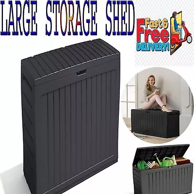 Keter Xl Large Storage Shed Garden Outside Box Bin Tool Store Lockable • £48.99