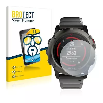 Garmin Fenix 5X (51mm)  2x  BROTECT® HD-Clear Screen Protector Crystal-clear • $29.44