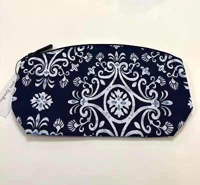 NWT Vera Bradley Lighten Up Grand Travel Cosmetic Steel Blue Medallion Bag NEW • $19.99