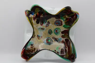Murano Millefiori Glass Bowl With Inclusions Italy Mid-20th Century • $180