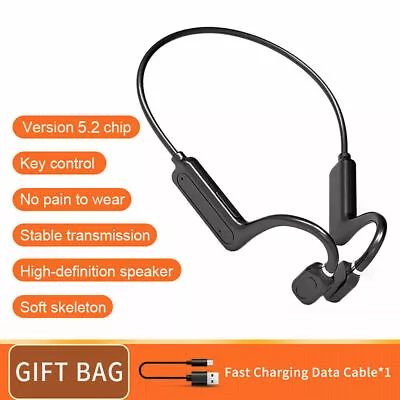 Bone Conduction Headset Wireless Outdoor Sport Headphones Bluetooth 5.2 Earphone • $14.29