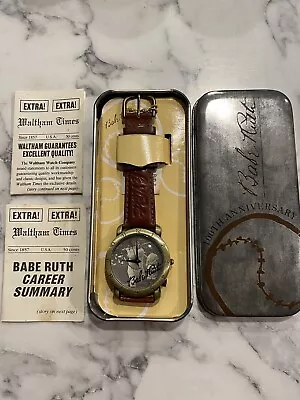 Vintage WALTHAM  Babe Ruth  100th Anniversary Quartz Men's Watch XB01 • $22