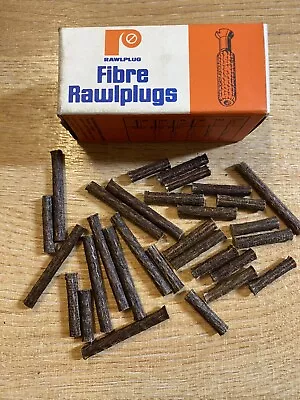 Vintage Box Fibre Rawlplugs Size No. 8 - 30 In Box - New Old Stock • £5.95