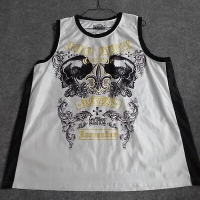 MMA Elite Jersey 2XL White Sleeveless Tank • $24.89