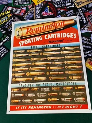 Remington Sporting Cartridges Gun Rifle Shells Classic Tin Metal Sign Garage  • $17.97