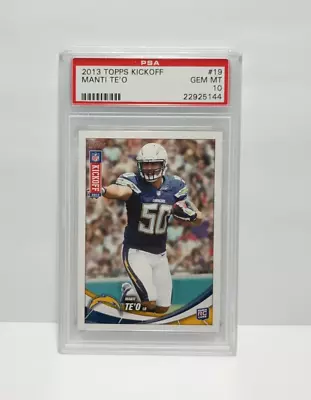 Manti Te'o 2013 Topps Kickoff #19 PSA 10 Rookie Card San Diego Chargers • $49.99