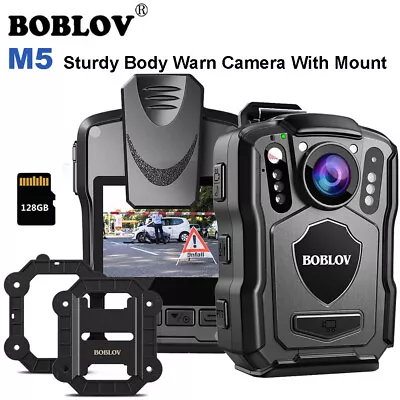 Police Body Camera 1440P Body Mounted Camera 128G 15Hours Record + Suction Mount • £117.99