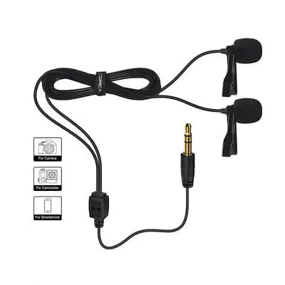 Lavaliere Microphone Compatible With Camcorders Cameras & Smartphones CVM-D02 • £15.99
