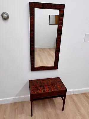 Mid Century Mirror/End Table Set Danish • $1200