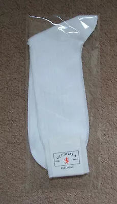 Luxury Mens Socks Fil D'ecosse Size 11 - Italian Cotton - White • £9.99