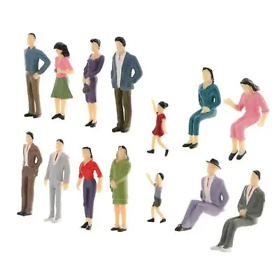 1:25 Scale Painted Model Train Layout Seated/Standing People Figures G Scale • £8.46