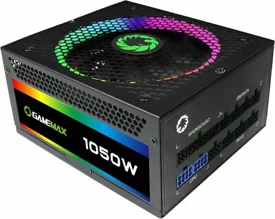 GameMax Power Supply PRO 1050W 850W 750 RGB 80+ Gold Gaming PSU Fully Modular • £58.89