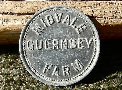 $9.95 • Buy 1900s DUBUQUE IOWA IA SCARCE  MIDVALE GUERNSEY FARM  OLD 1 CENT PENNY VA TOKEN