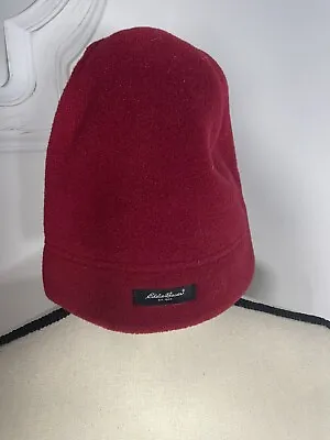 Vtg Eddie Bauer Fleece Beanie Red Color • $8.57