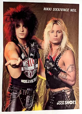 Motley Crue / Nikki Sixx & Vince Neil Magazine Full Page Pinup Clipping (ver 2) • $12.99