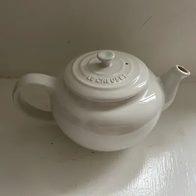 Le Creuset Teapot Pink Stoneware Classic White Soft Traditional • £25