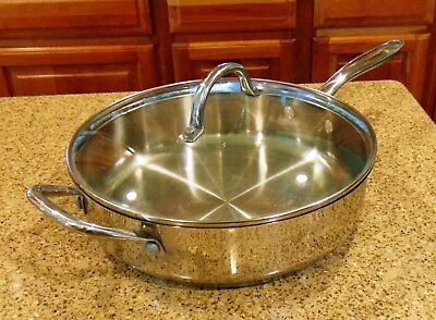 Wolfgang Puck 11 Inch Sauté Pan Skillet Café Collection Stainless Stee • $29.95