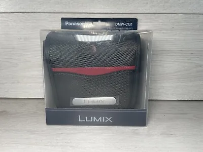Panasonic Lumix DMW-CG1 Soft Case Camera Bag With Shoulder Strap Black/Red • £49.98