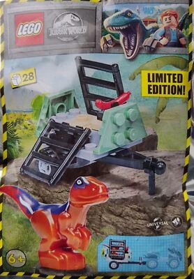 £7.95 • Buy LEGO Jurassic World Raptor And Trap Foil Pack Set 122222 (Bagged)